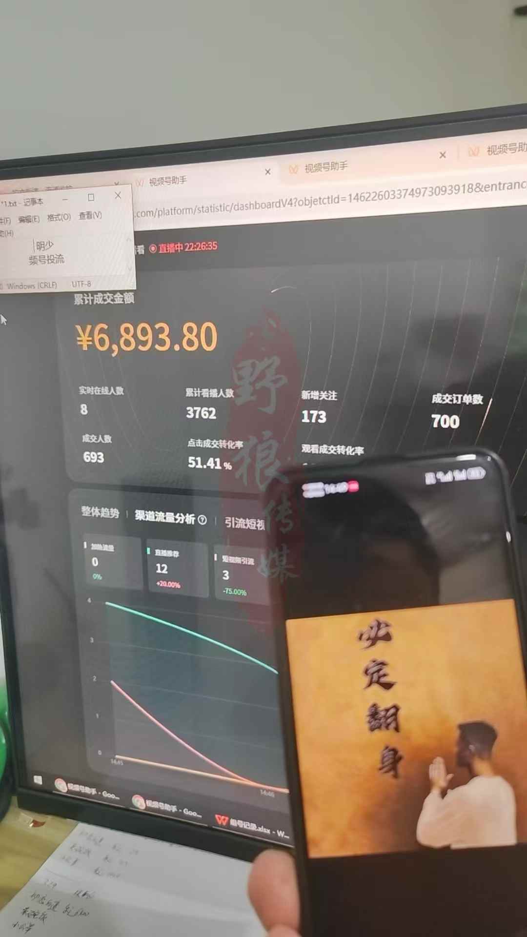 视频号爆￥6893 自然流嘎嘎爆  太香了  半天又赚了一个月工资💰